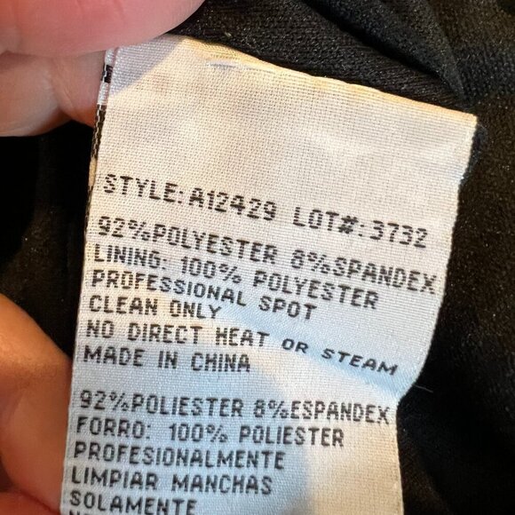 Betsy & Adam Black Sequined Front cross Cut Out Gown, Size 10 - Picture 16 of 16